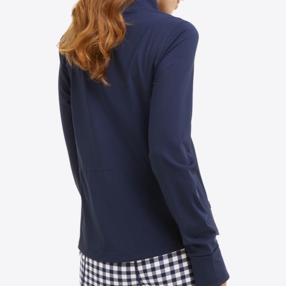 NWT Draper James Warm Up Jacket Nassau Navy Size XS - Picture 3 of 5